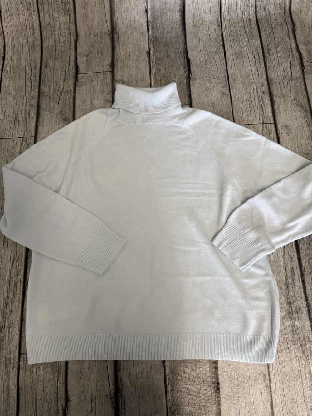 Women’s Debbie Morgan Powder Blue Turtle Neck Sweater XL Acrylic